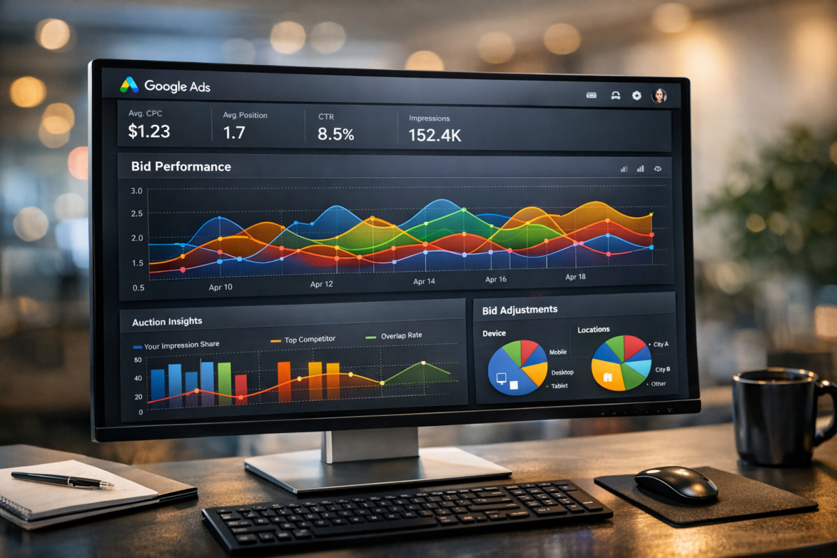Formula showing cost per click calculation
