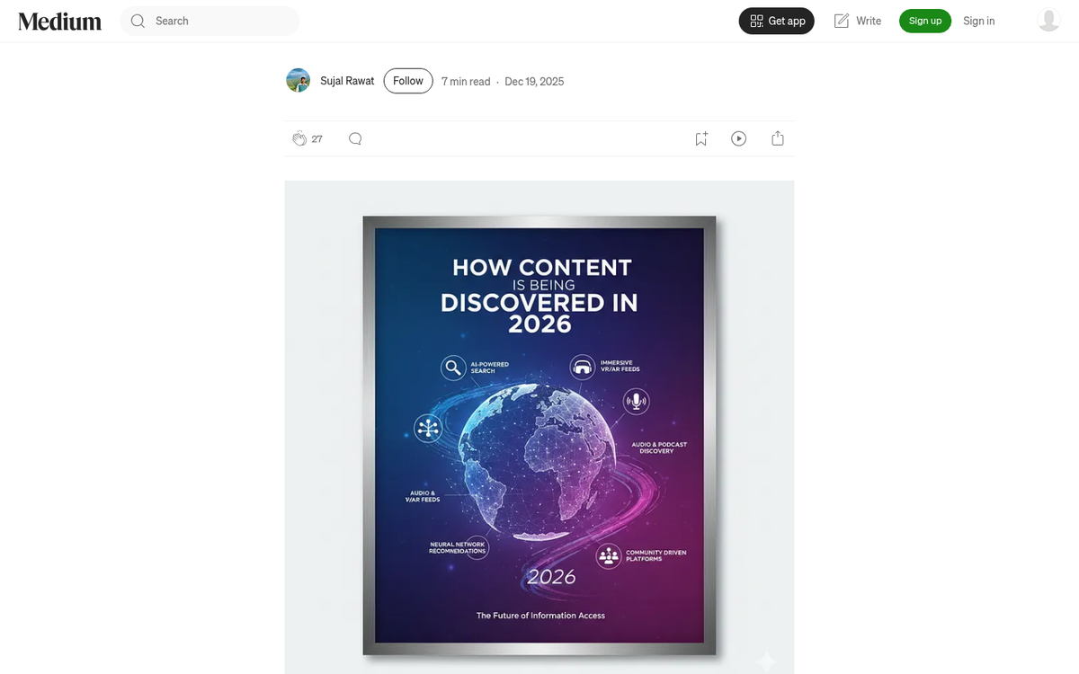 Website discovery traffic growth chart 2026