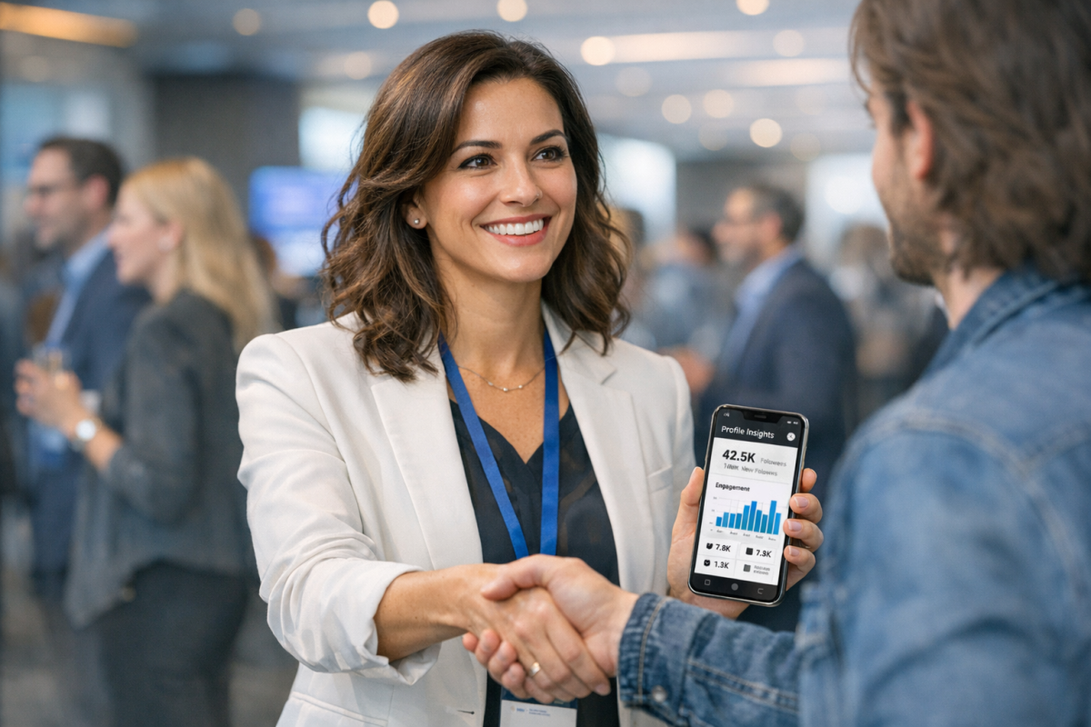 People networking and connecting on social media