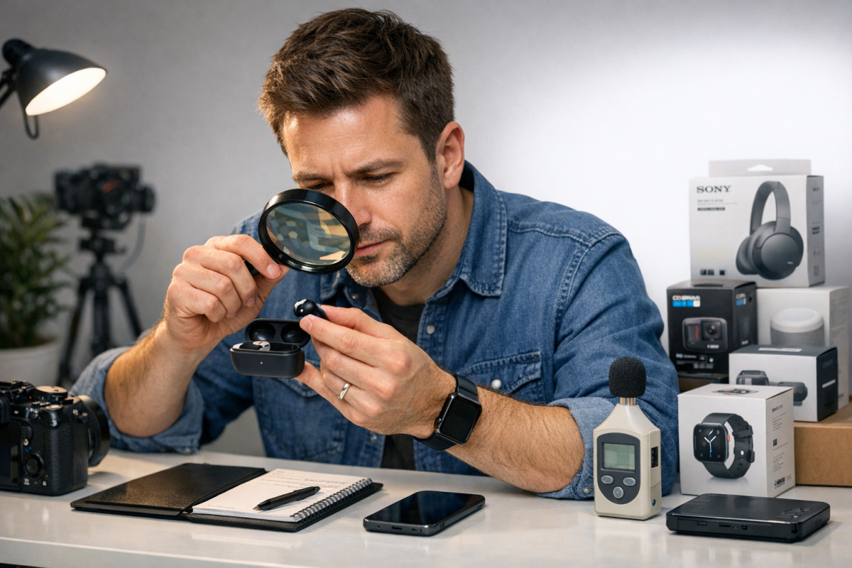 Group of customers sharing online reviews