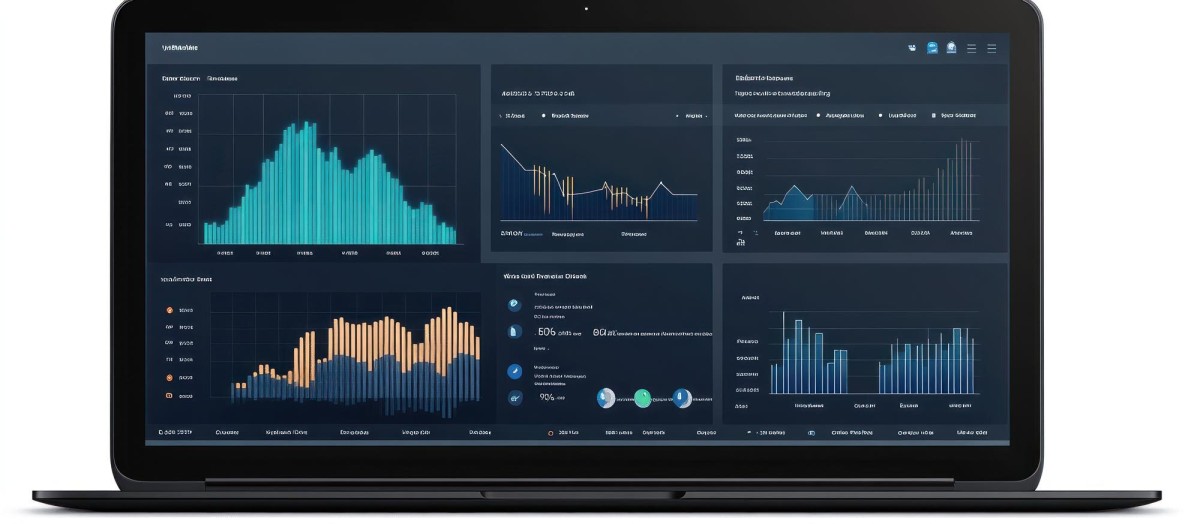 Person analyzing conversion tracking data on screen