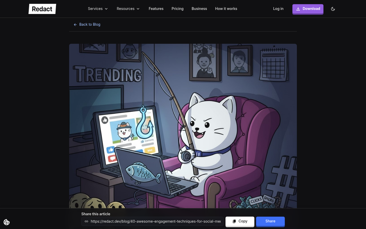 Person typing a reply to website comments