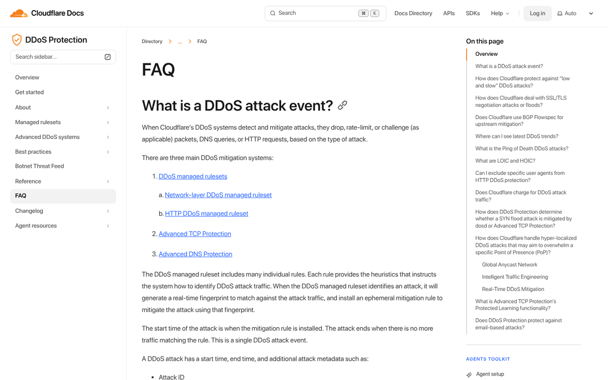 Cloudflare DDoS protection blocking a website visitor