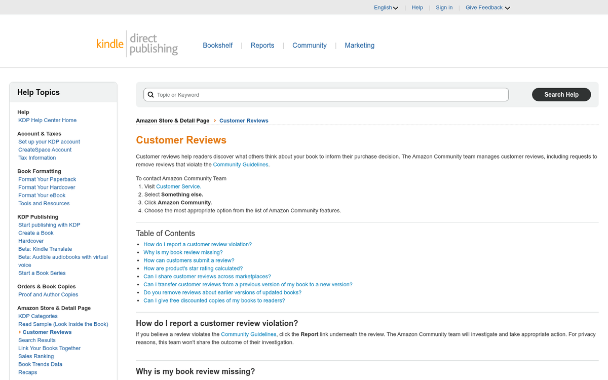 eBook review page with star ratings