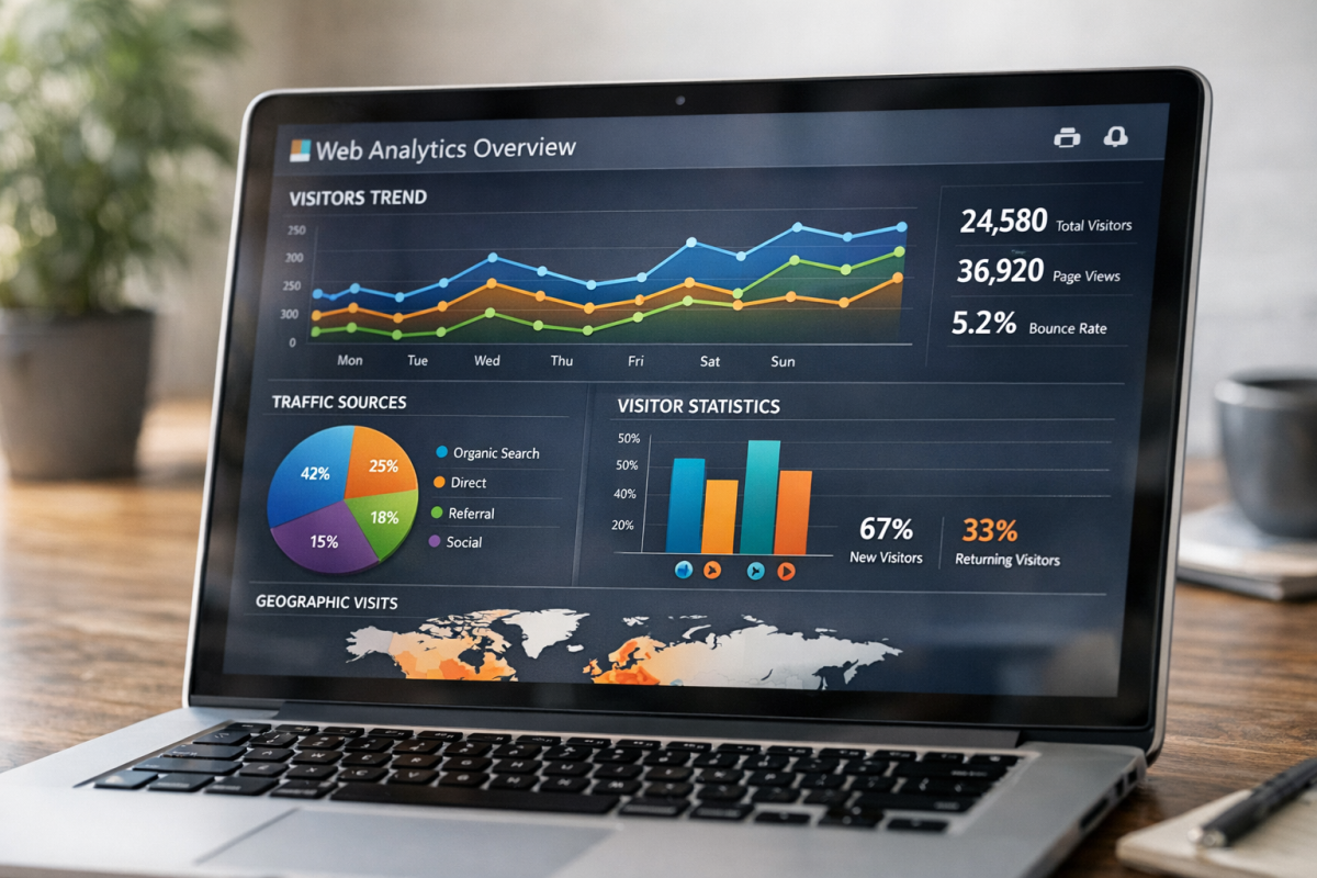 StatCounter plugin dashboard displaying visitor analytics