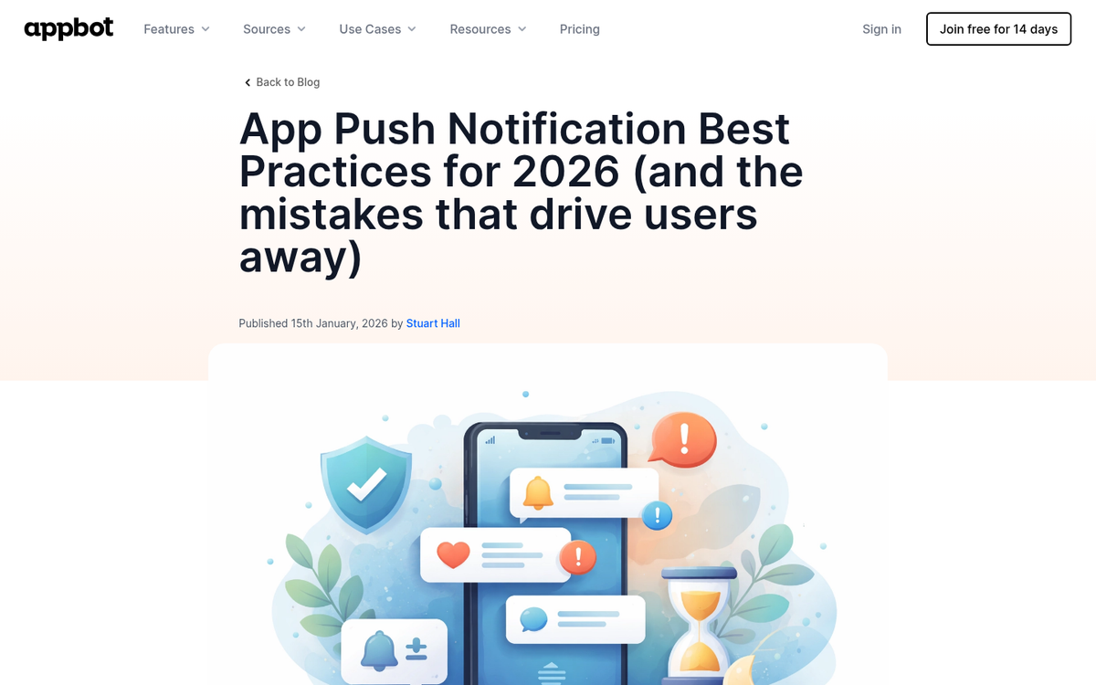 Mobile push notification ad on smartphone screen
