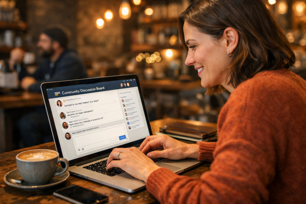 Reddit community discussion threads on screen