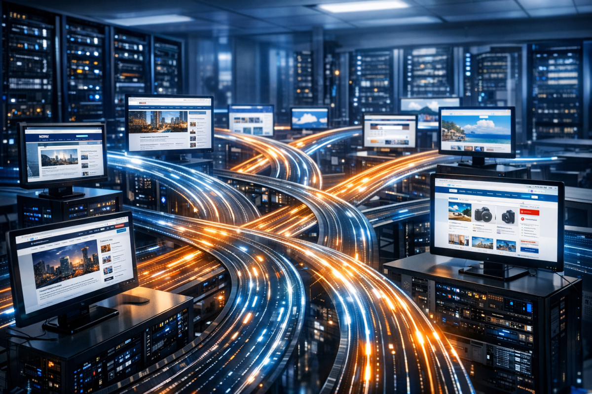 Traffic exchange website interface with rotating ads