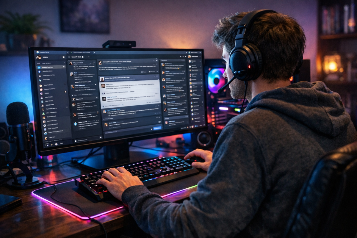 Discord server chat interface with affiliate links