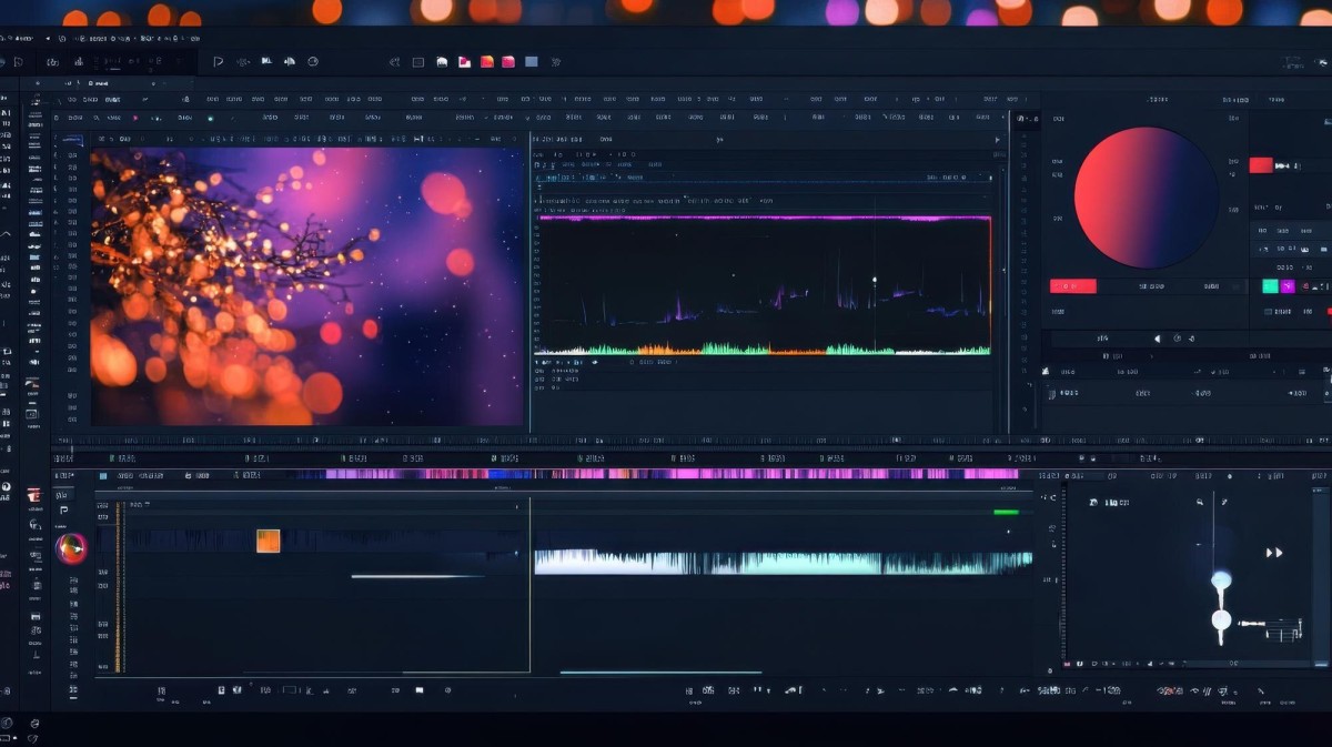 Video template selection interface on screen