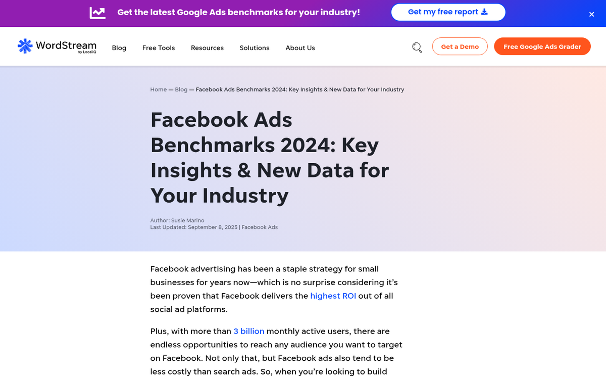 Facebook Ads interface showing campaign dashboard