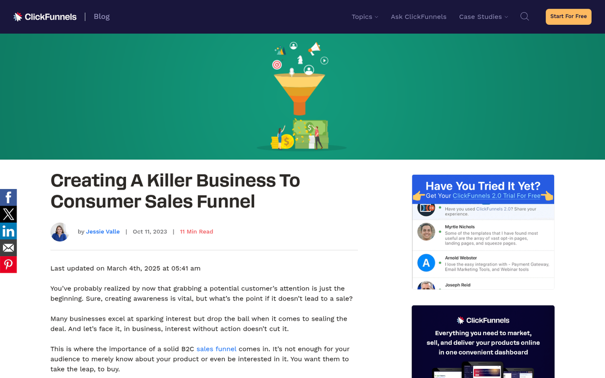 Screenshot of alternative marketing channel options