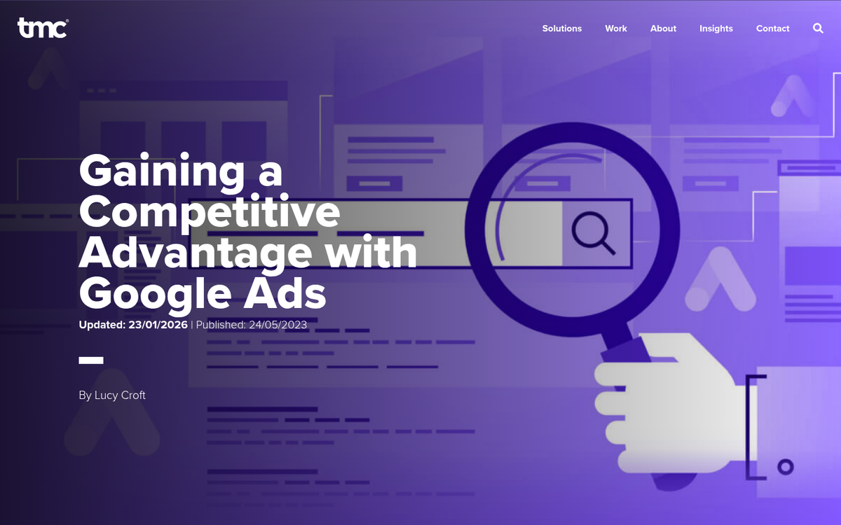 Google Display Ad highlighting unique brand benefits