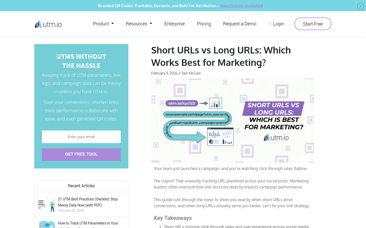 Clean, trustworthy short URL in browser