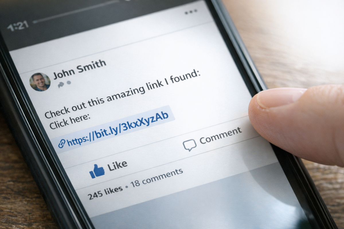 Shortened URL appearing automatically in ad link