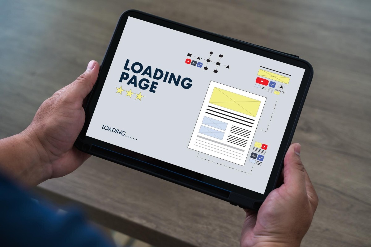 Person reading helpful landing page content