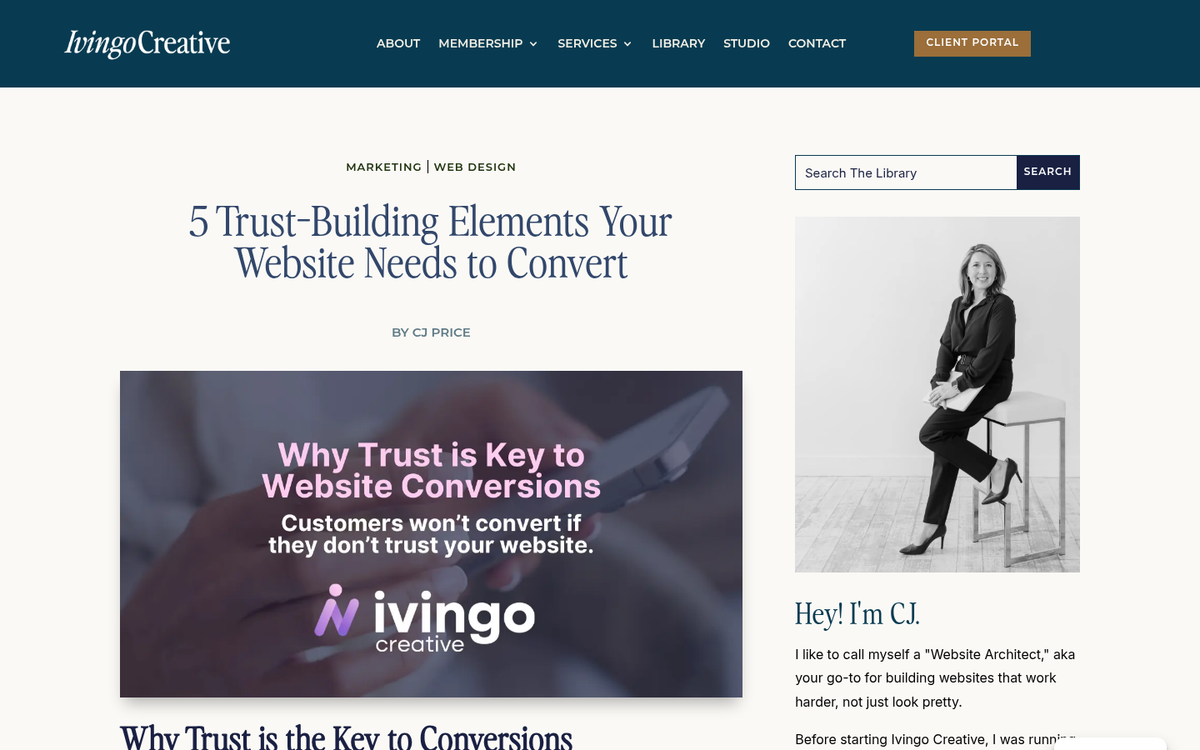 Trust badges and security seals on webpage