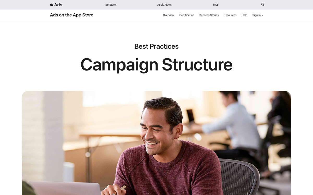 Apple Search Ads dashboard interface screenshot