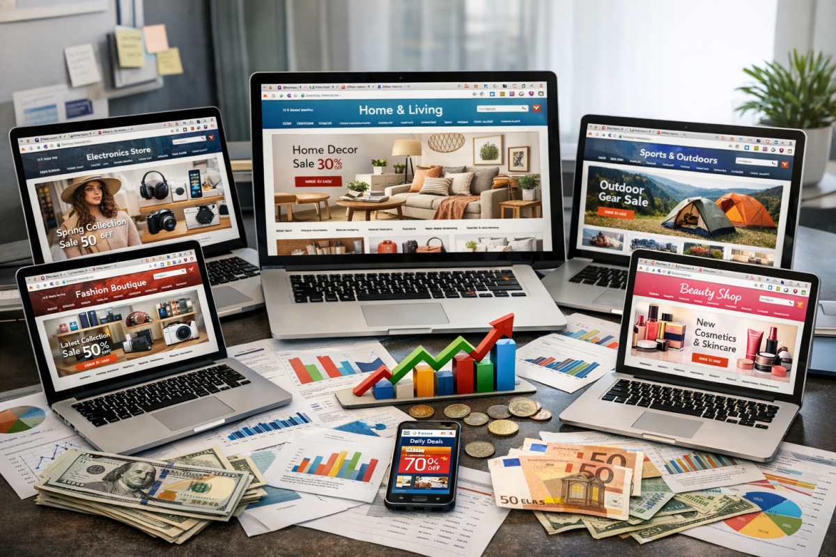 Multiple affiliate network logos side by side