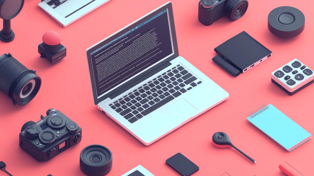 Person creating video and podcast content