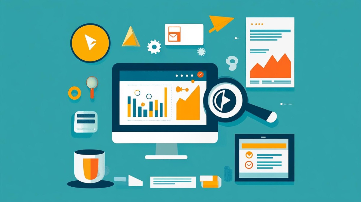 Person analyzing SEO data on laptop screen