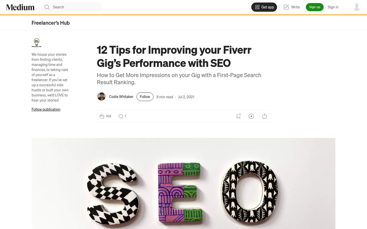Fiverr gig description text editor interface