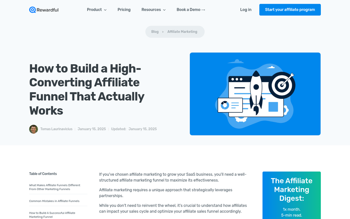 Email marketing campaign with affiliate links