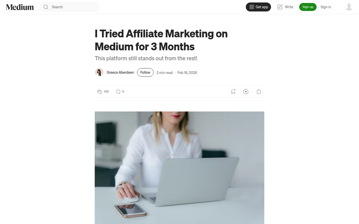Hub content platform homepage screenshot