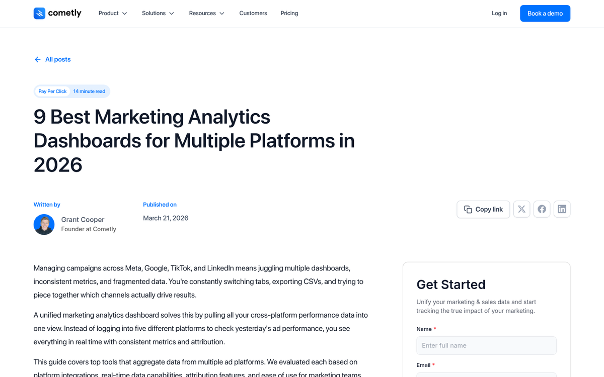 Paid advertising dashboard with campaign metrics