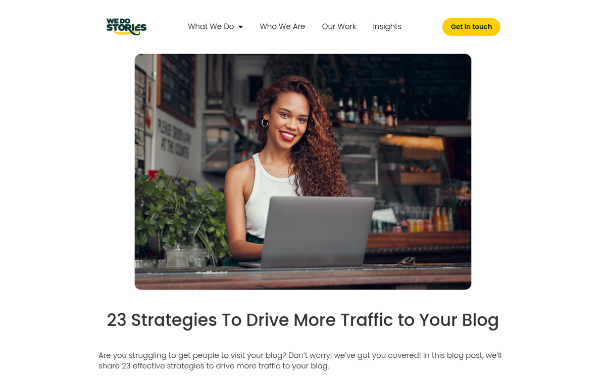 Blog post displayed in web browser screenshot