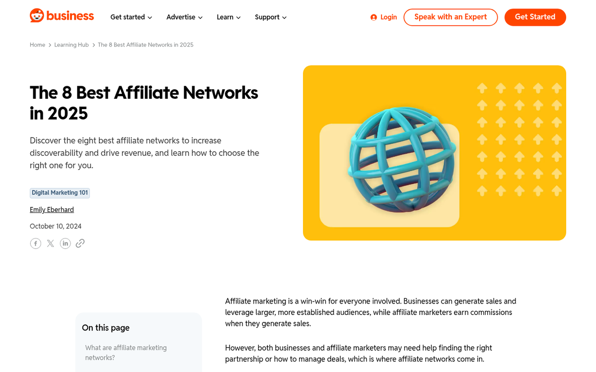 Affiliate marketing alternatives website screenshot