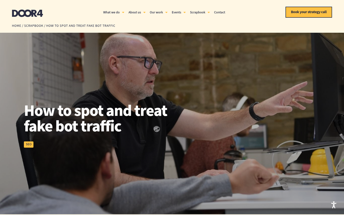 Website traffic flow diagram illustration