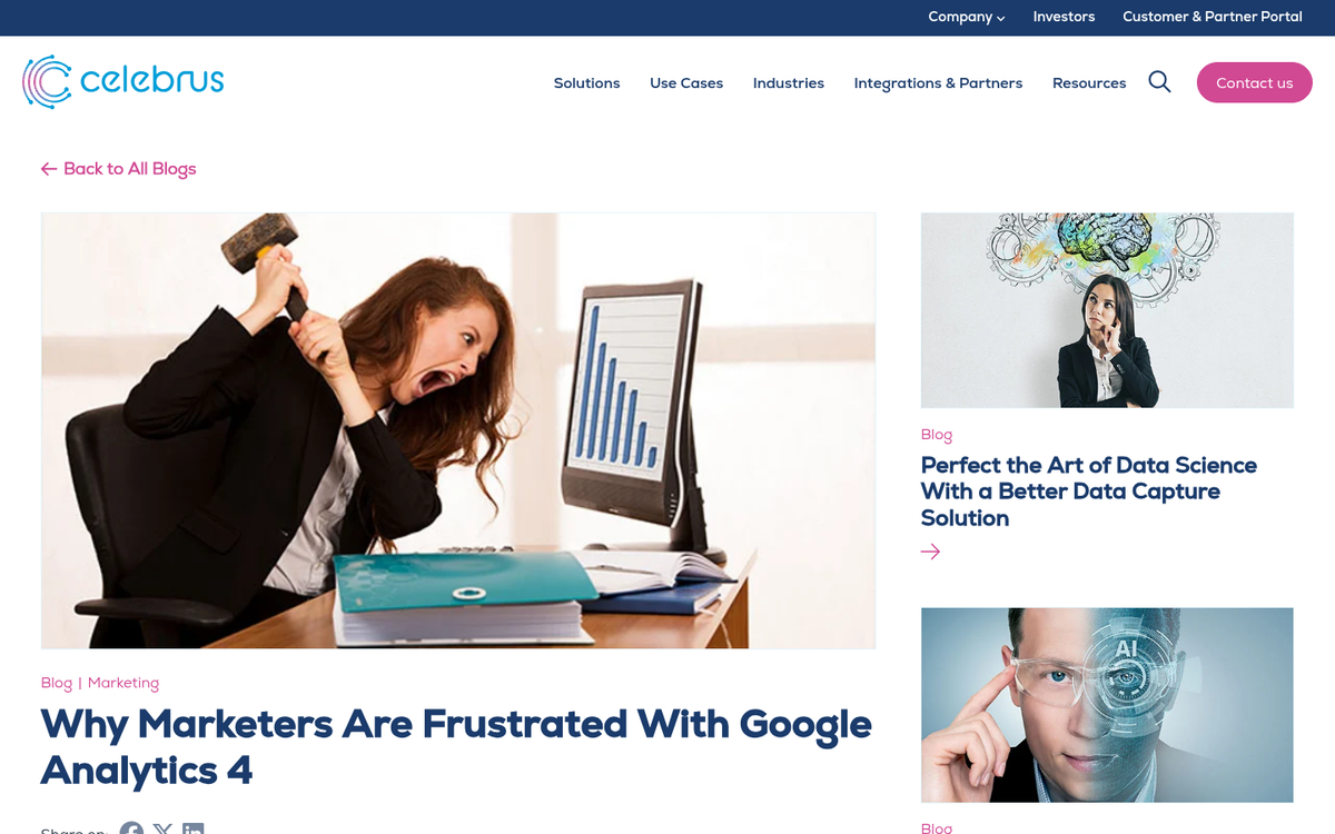 Google Analytics dashboard with privacy concerns highlighted