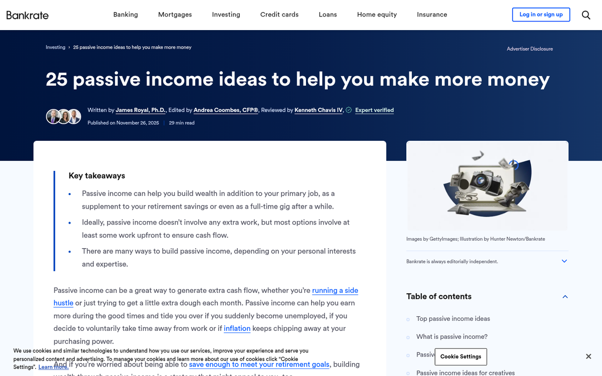 Passive income streams from business blogging