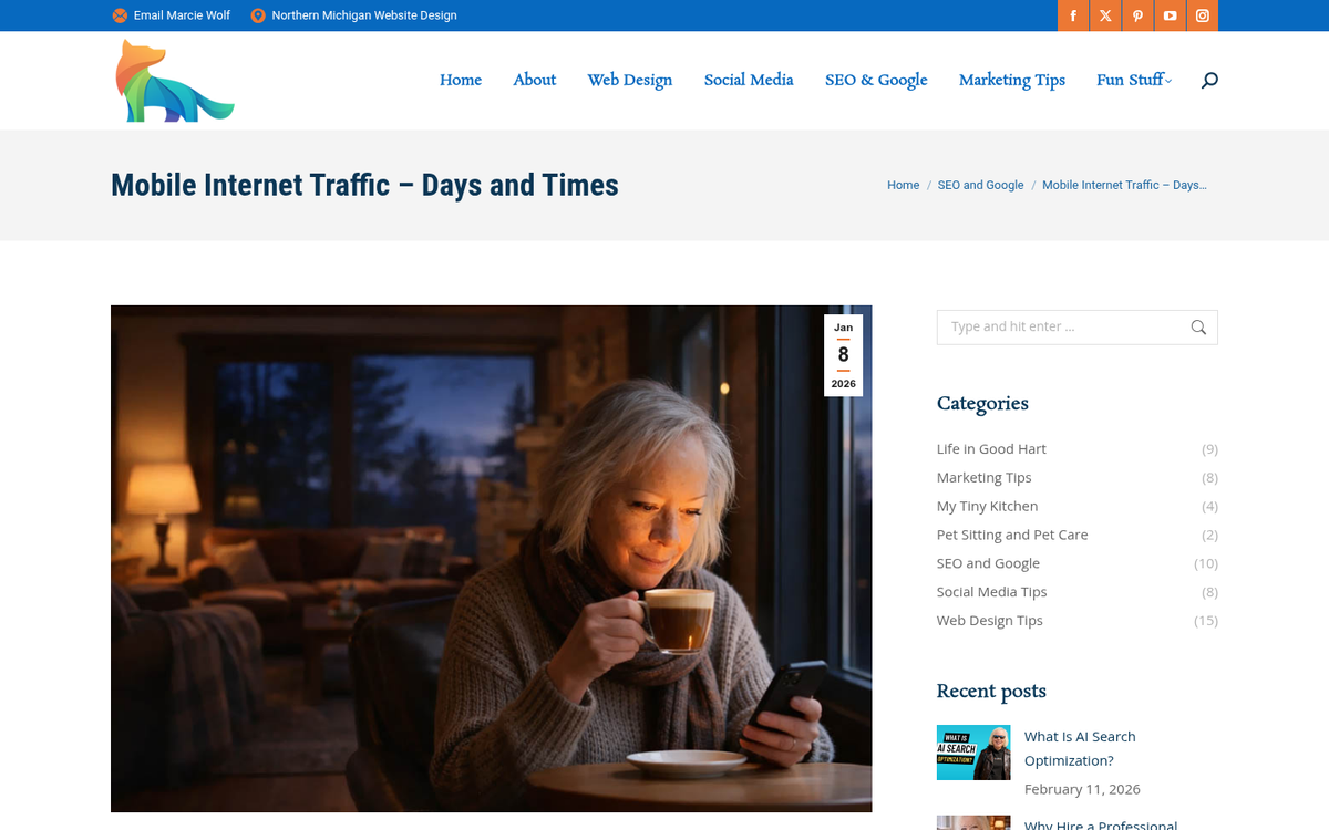 Map showing regional website traffic patterns