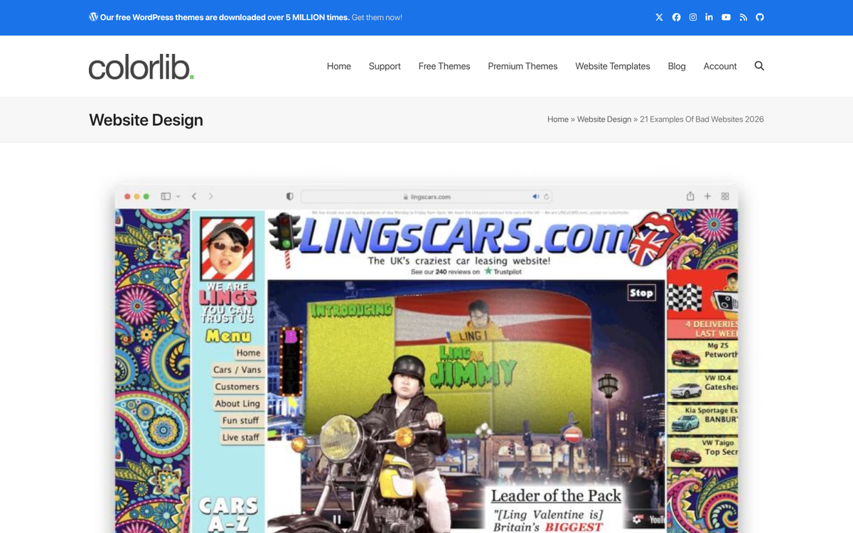 Cluttered poorly designed website driving users away