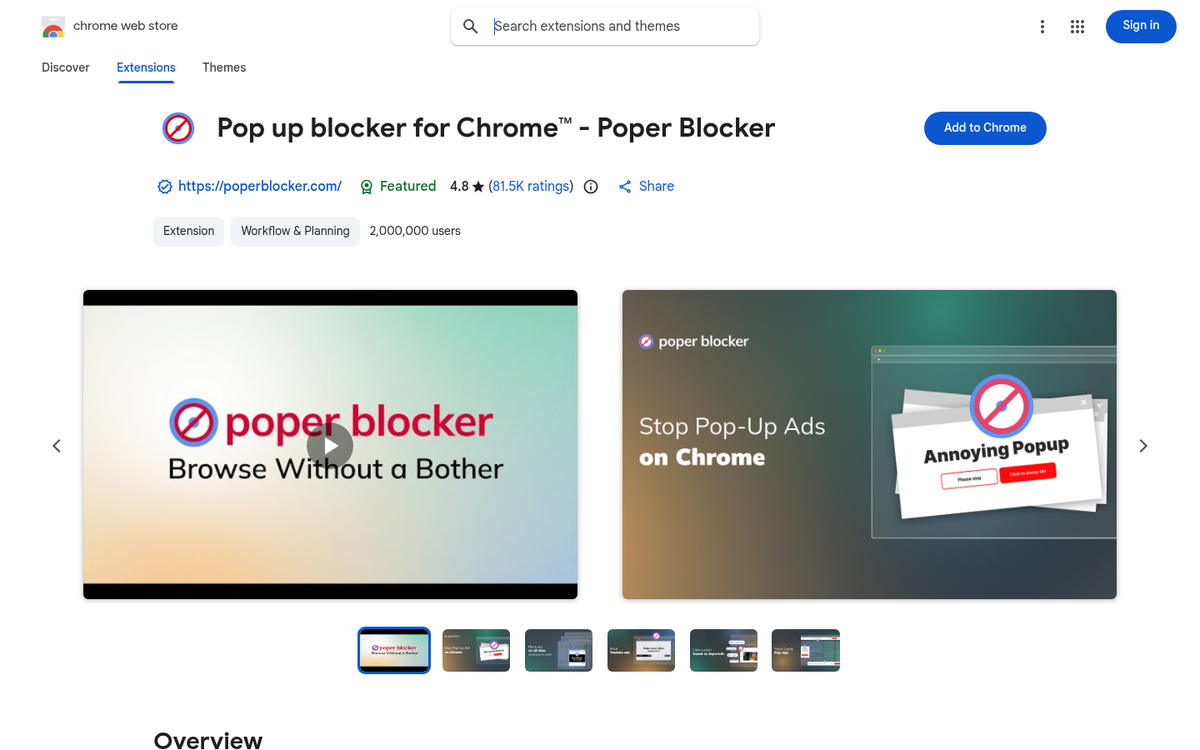 Website pop-up blocking page content