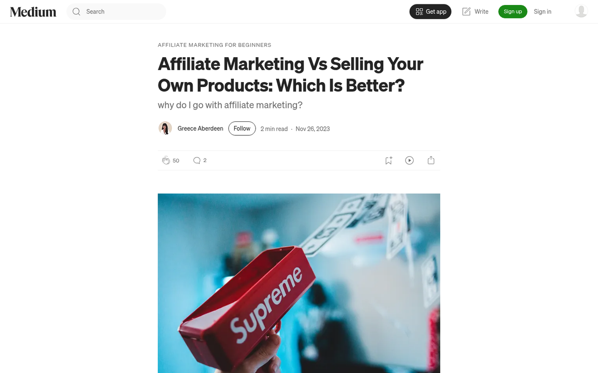 Salesperson aggressively pushing products to audience