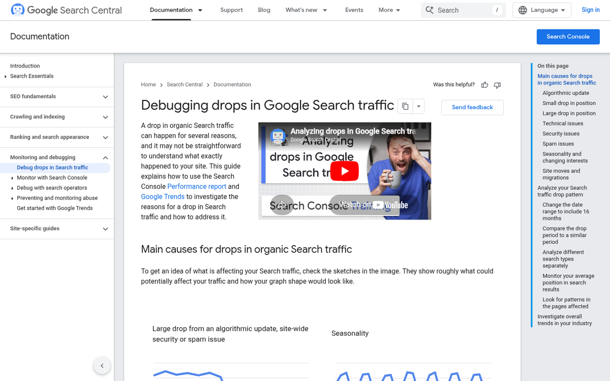Google search results page on screen