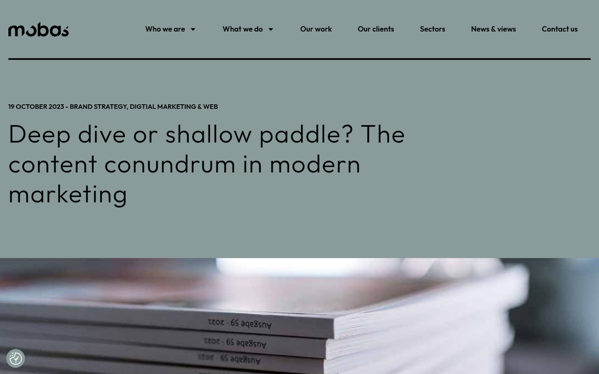 Shallow blog post with thin written content