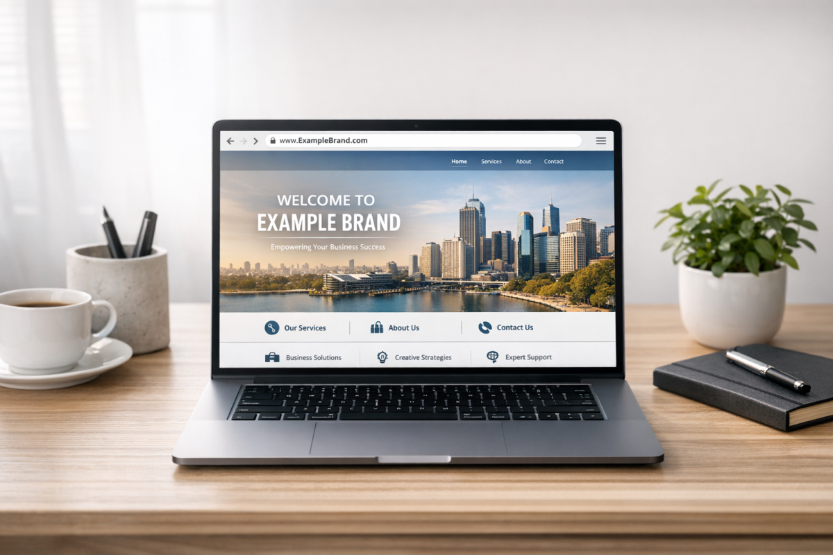 Person registering a unique website domain name