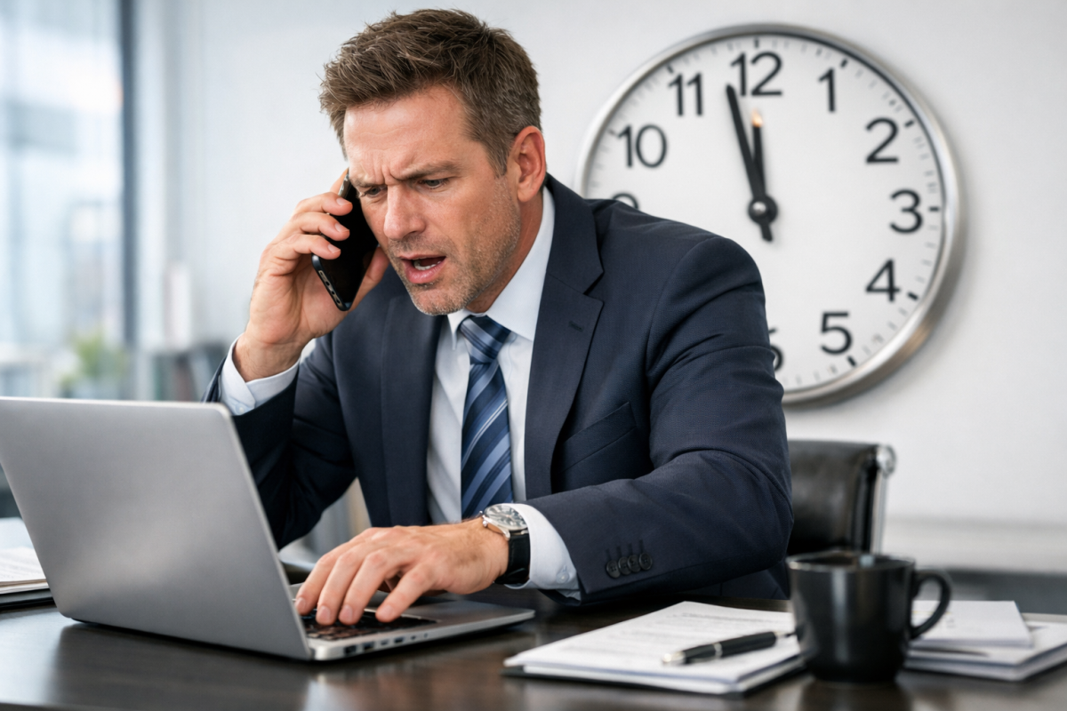 Person responding quickly to incoming leads