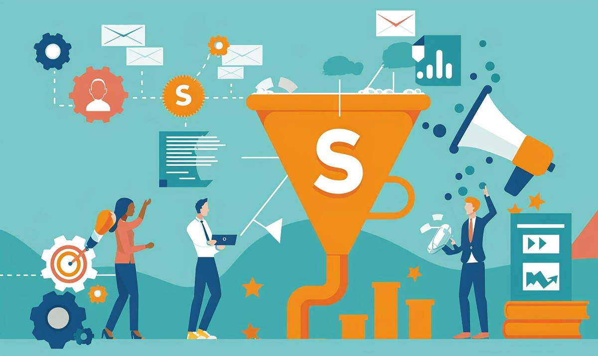 Funnel diagram showing lead optimization access points