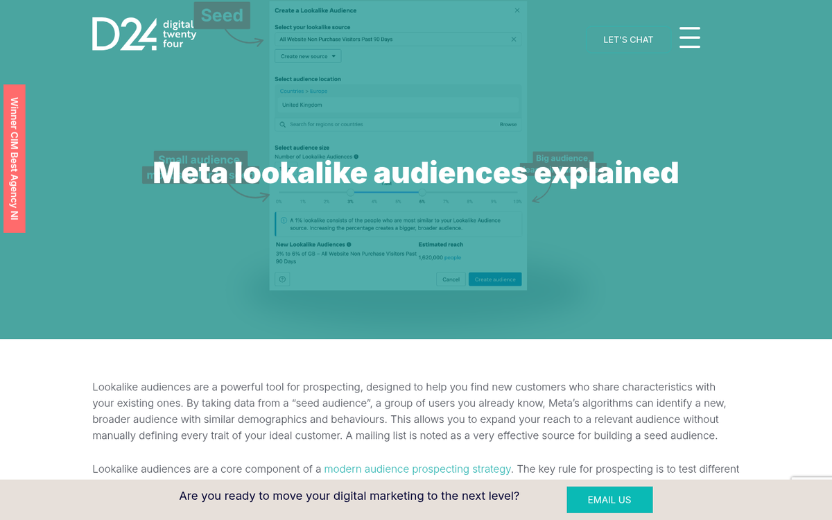 Lead data analysis dashboard interface