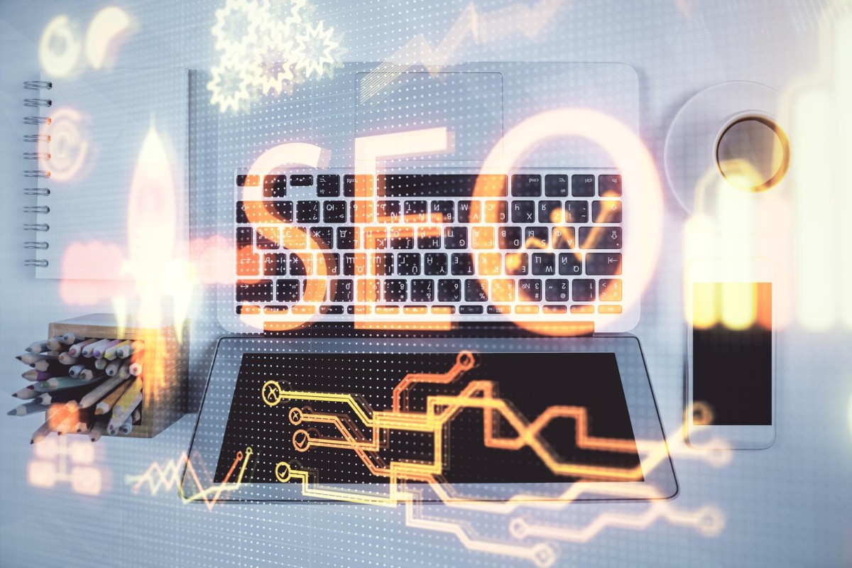 Person analyzing algorithm change data on screen