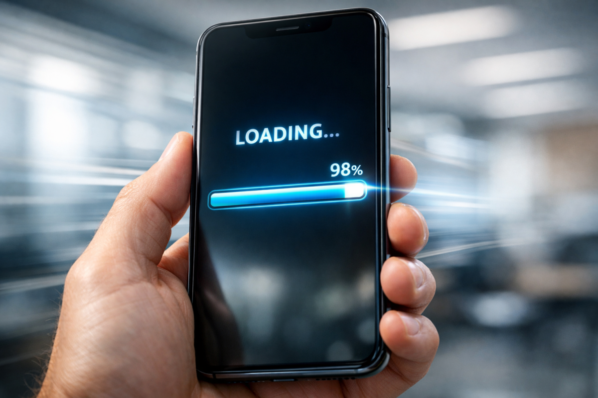 Fast loading website speed performance graph