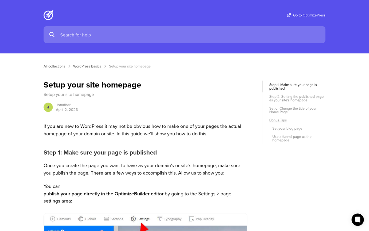 OptimizePress WordPress plugin landing page builder
