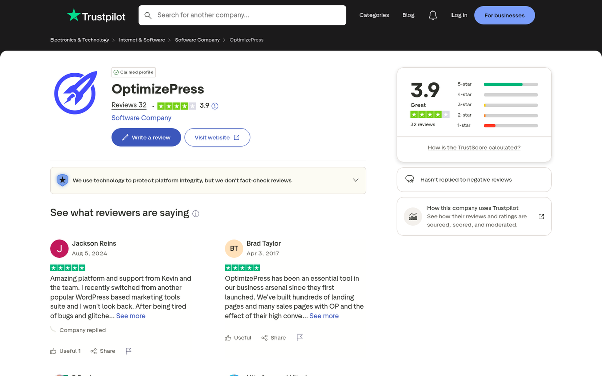 OptimizePress landing page builder interface screenshot
