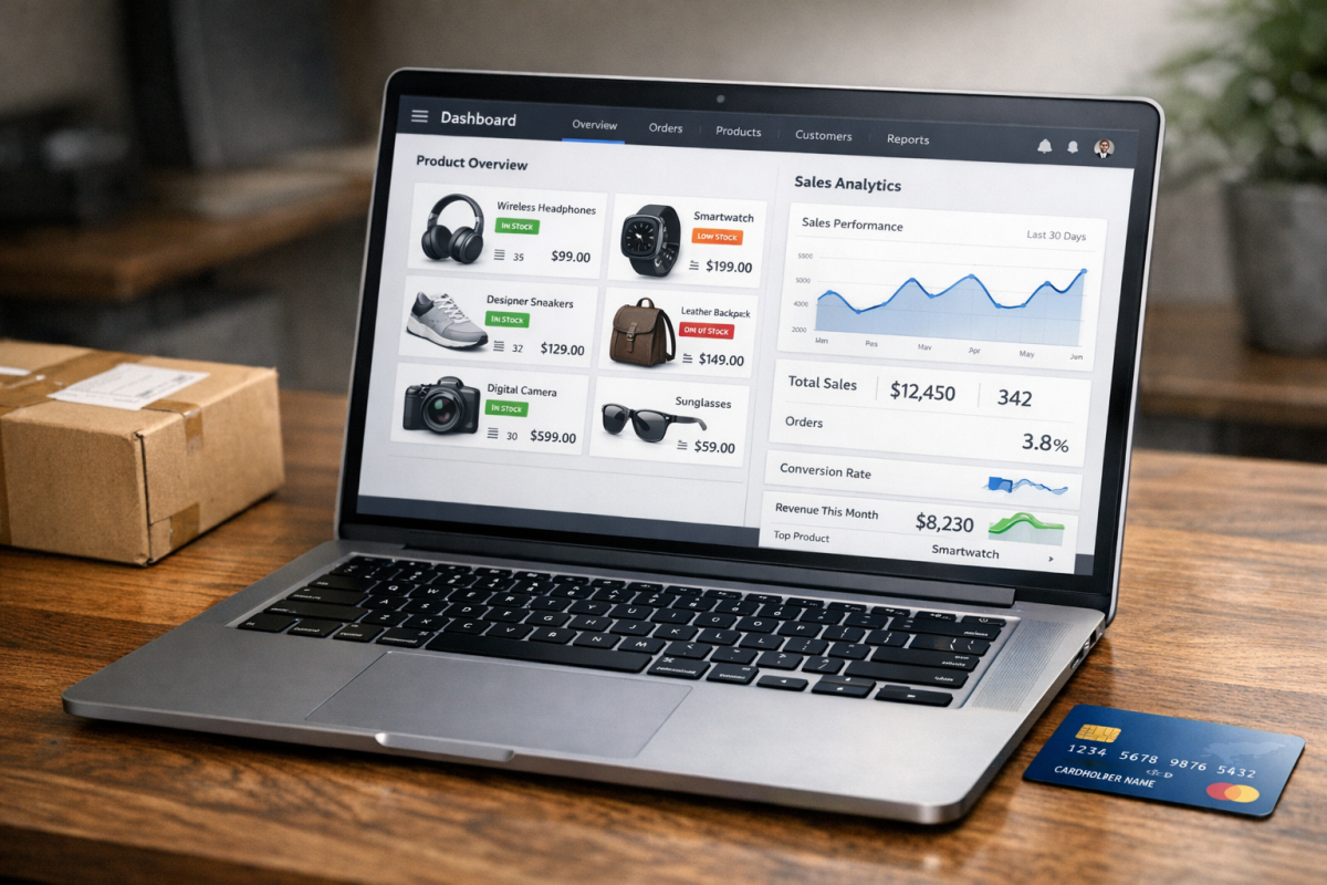WooCommerce eCommerce platform logo and interface