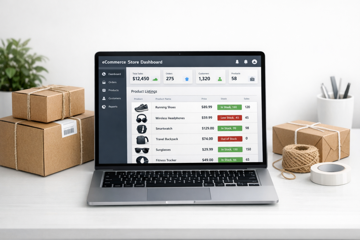 Shopify eCommerce platform dashboard interface